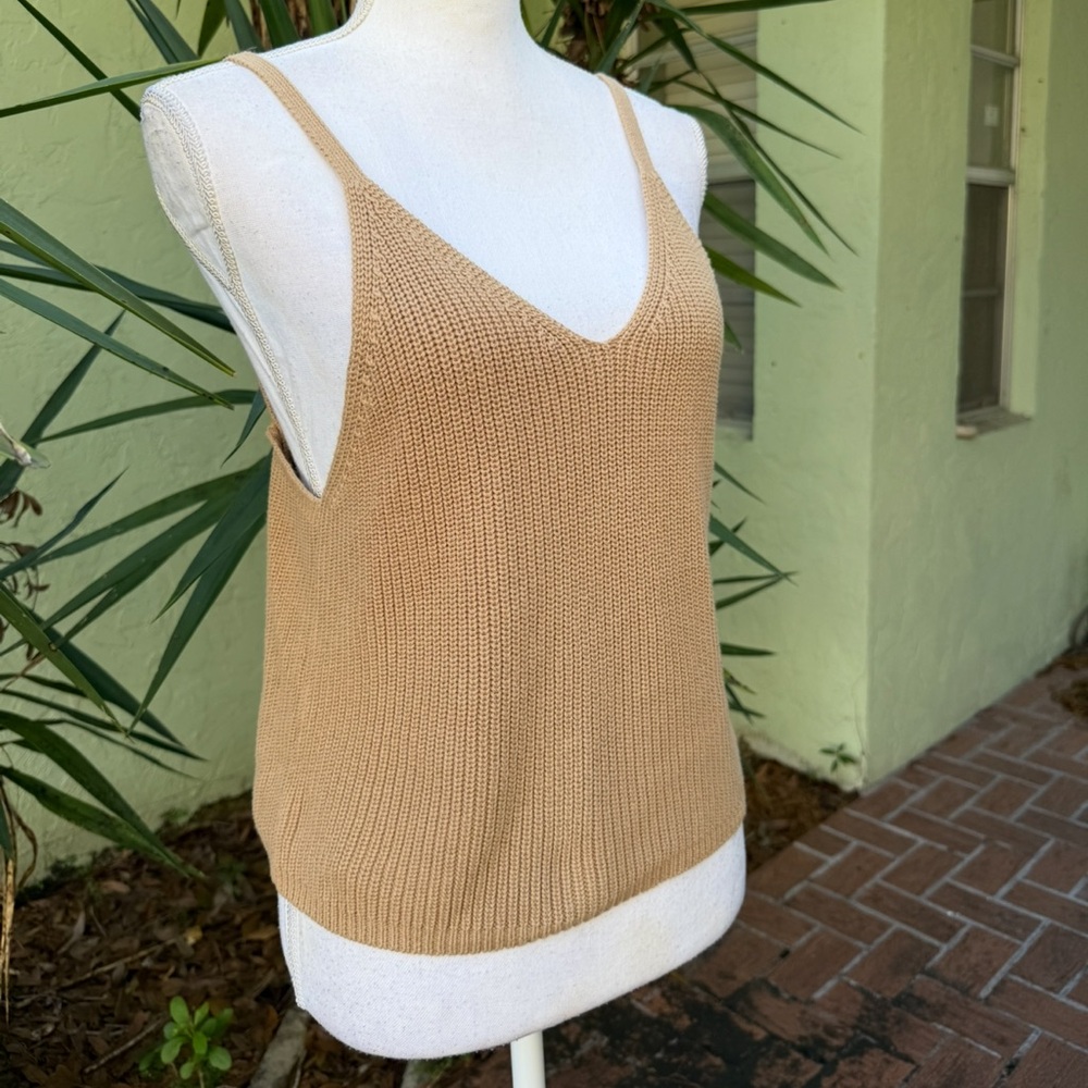 Tan Beige Camel Sweater Tank